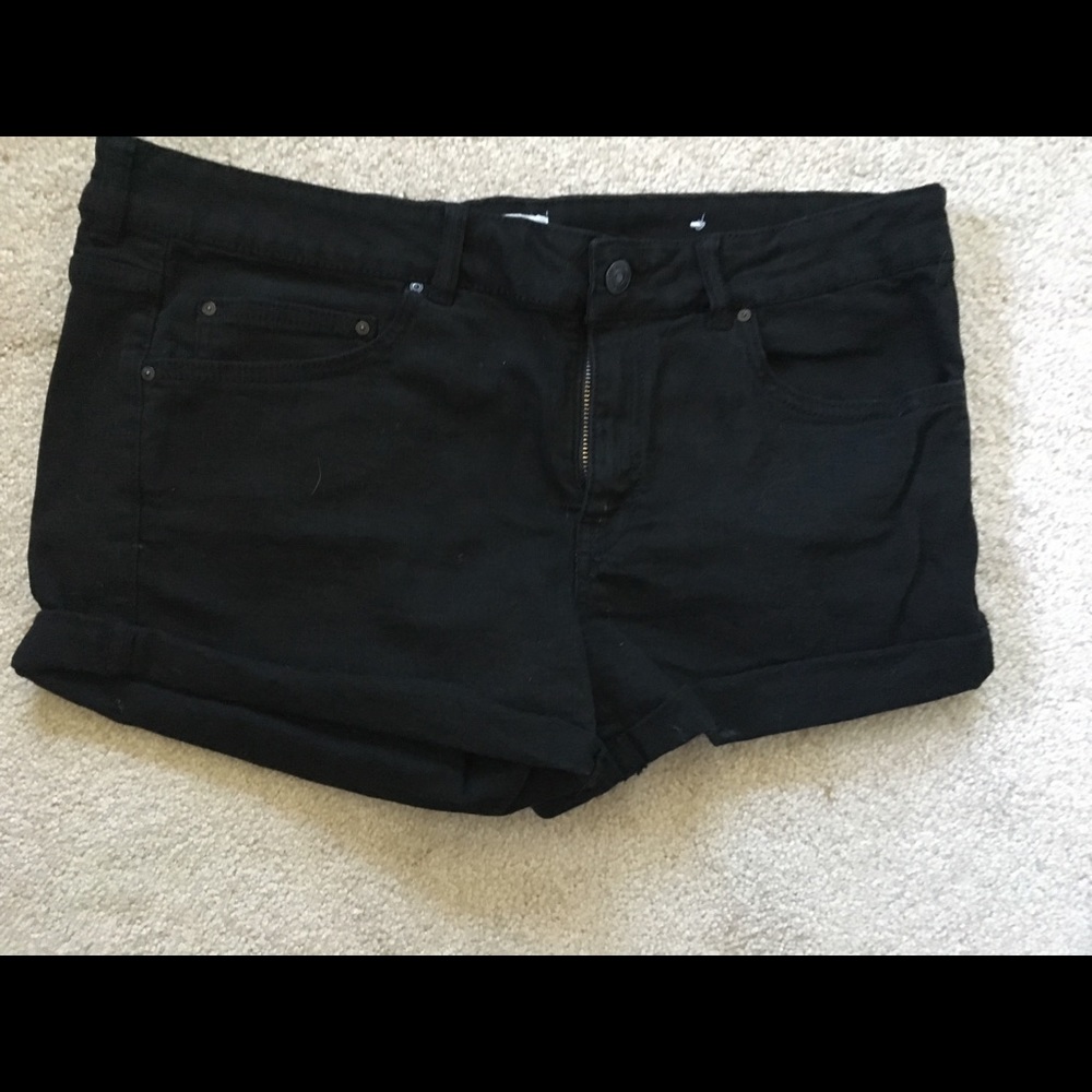 MNG Black Denim Shorts